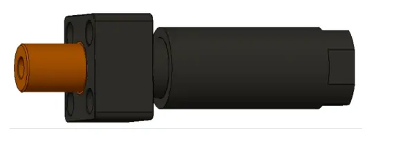 Archived catalog rendering of a custom flange electrode stud configuration