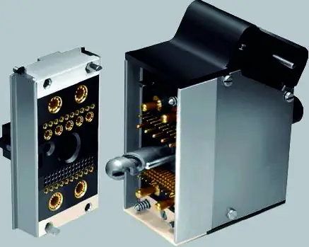 Archived catalog photograph of a modular connector assembly