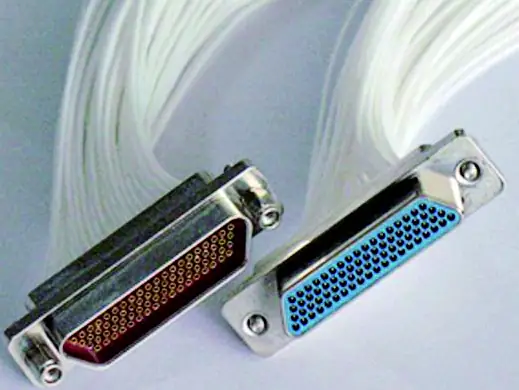 Archived catalog photograph of a rectangular connector pair