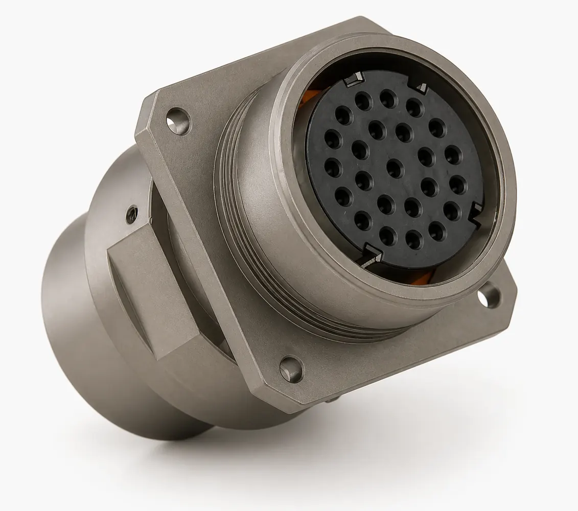 Representative hazardous-area connector component configuration