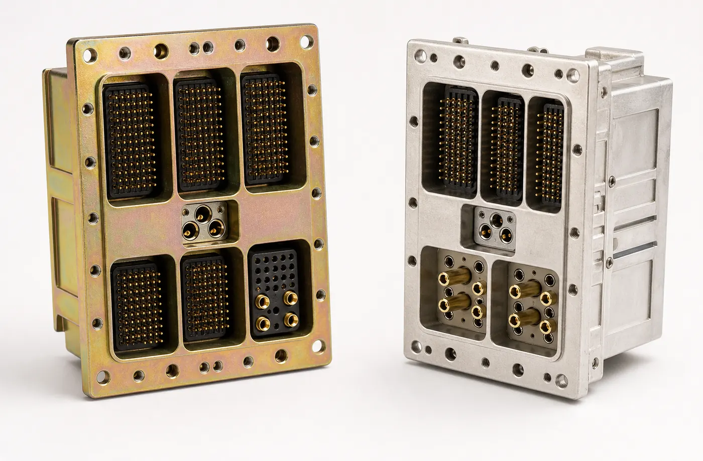 Representative mixed-module avionics I O connector pair